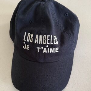 Clare V Navy Baseball Cap with White Embroidery